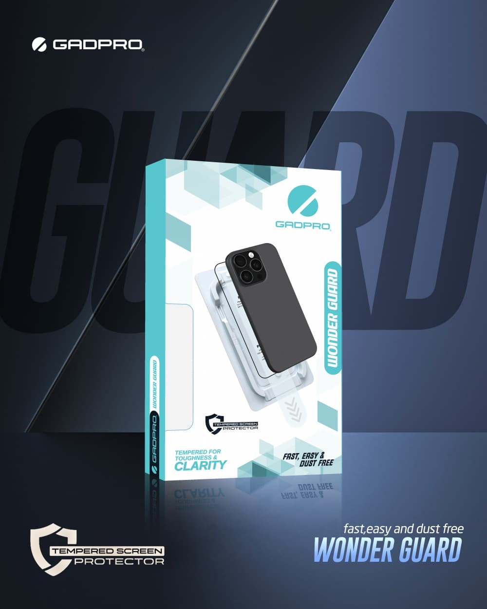 iPhone 16 Series HD Clear Auto-Apply Tempered Glass Screen Protector – Dust-Free Easy Install | Bubble-Free | HD Clear Protection