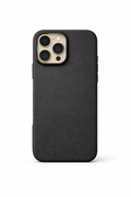 TRONZO BC-150 – Premium Textured Leather Black iPhone Case with magsafe