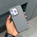 TRONZO BC-150 – Premium Textured Leather MagSafe Gray iPhone Case