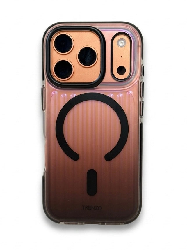 TRONZO BC-159 Black Gradient – Premium Transparent MagSafe iPhone Case