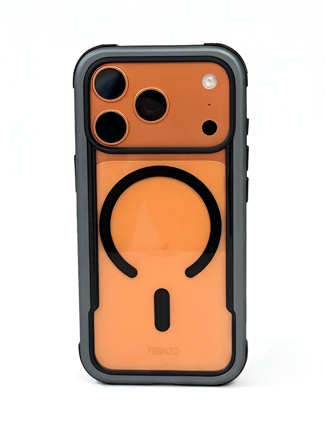 TRONZO Frosted Shield Black Edge – Premium MagSafe iPhone Case