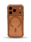 TRONZO Frosted Shield – Orange Transparent MagSafe iPhone Case