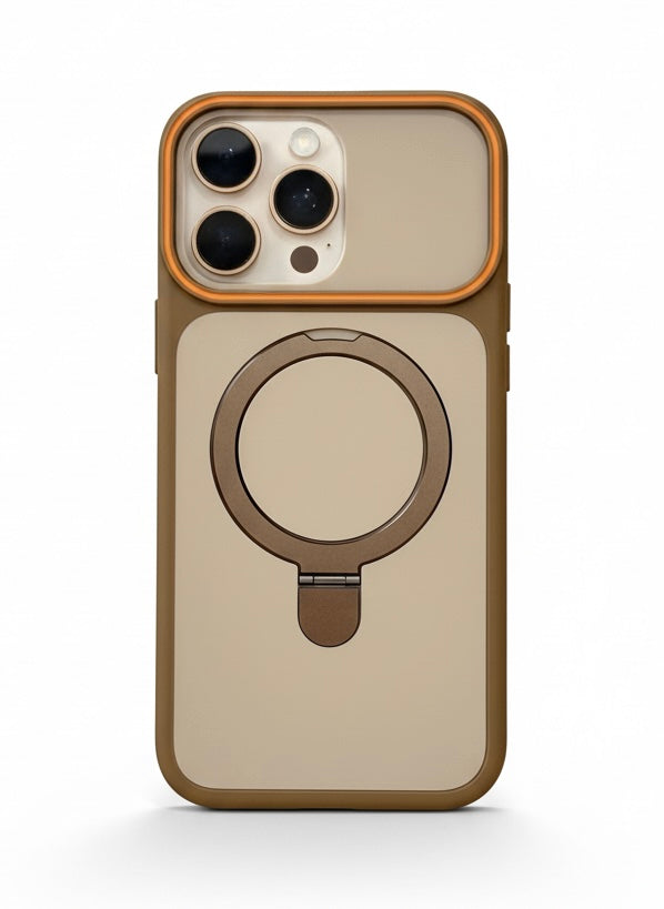 MAGSAFE RING BROWN – Premium Magnetic Stand iPhone Case